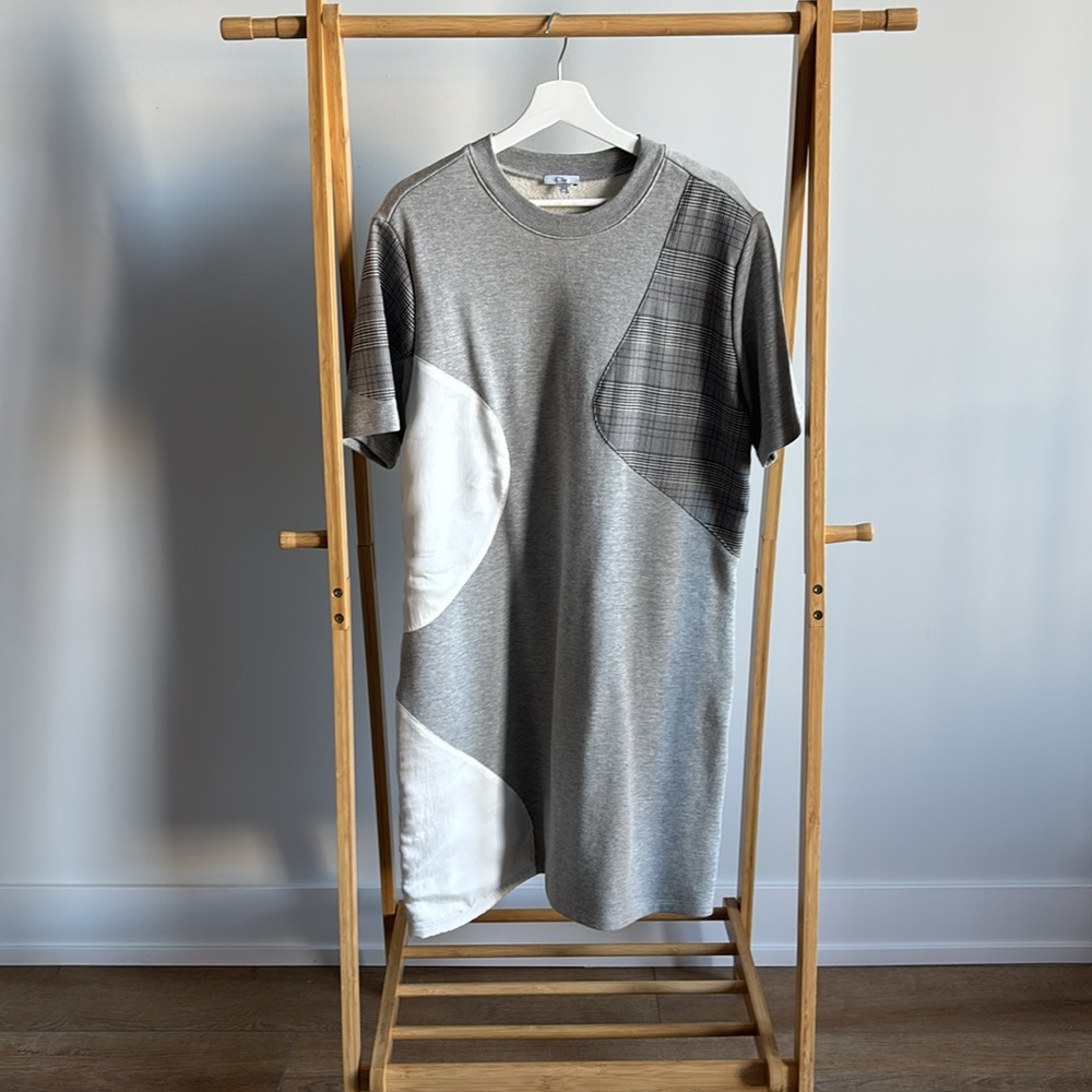 Multi-textile Sweatshirt Dress